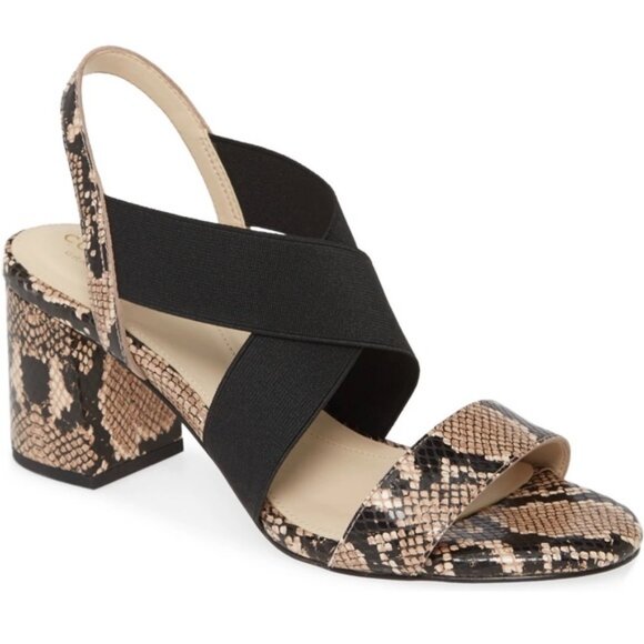 Cole Haan Shoes - Cole Haan Grand Women's Leather Snake Print Heeled Sandals 8.5